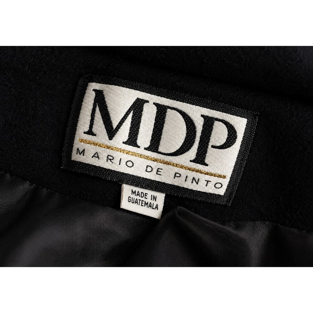 Neiman Marcus 10 Long Wool Coat $790 Velvet Collar Minimalist Black Quiet Luxury - Picture 5 of 8